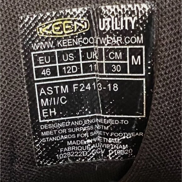 Used KEEN Men’s 12 D Cincinnati 6” Waterproof Carbon Toe Work Boots 1023222 - Picture 8 of 8